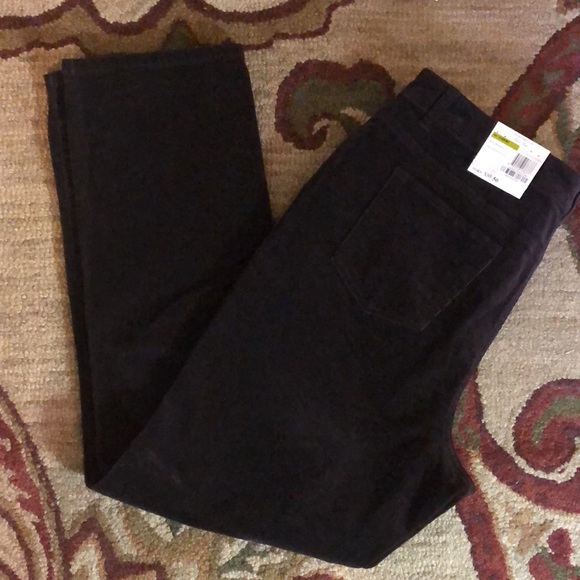 CHARTER CLUB Size 14 Short Corduroy Tummy Slim Panel Chocolate Brown Stretch NEW - Picture 2 of 16